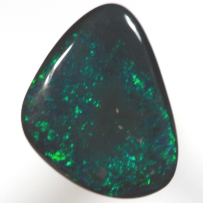 SOLID BLACK OPAL Bright sparkling forest green fire